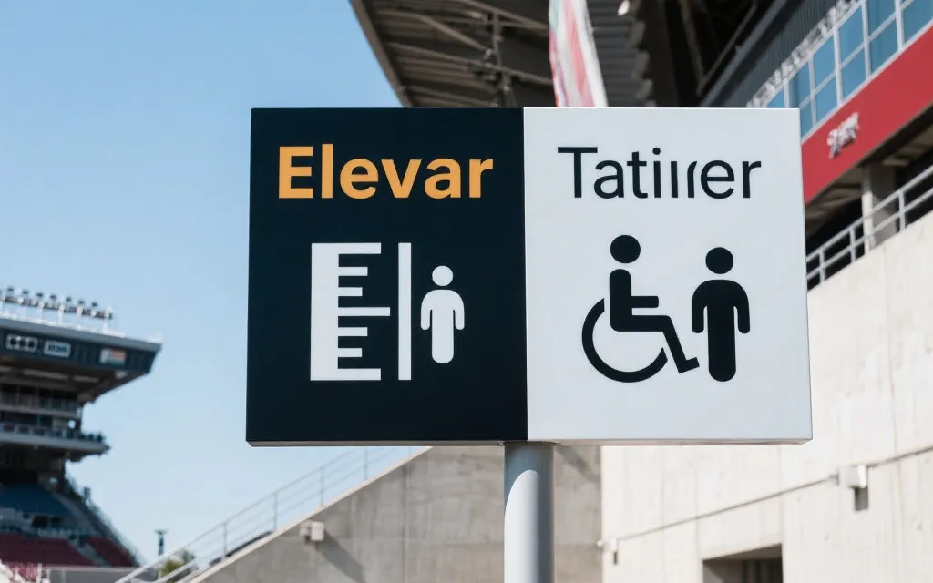 场馆无障碍导视系统：清晰指向电梯、无障碍卫生间与无障碍座位区