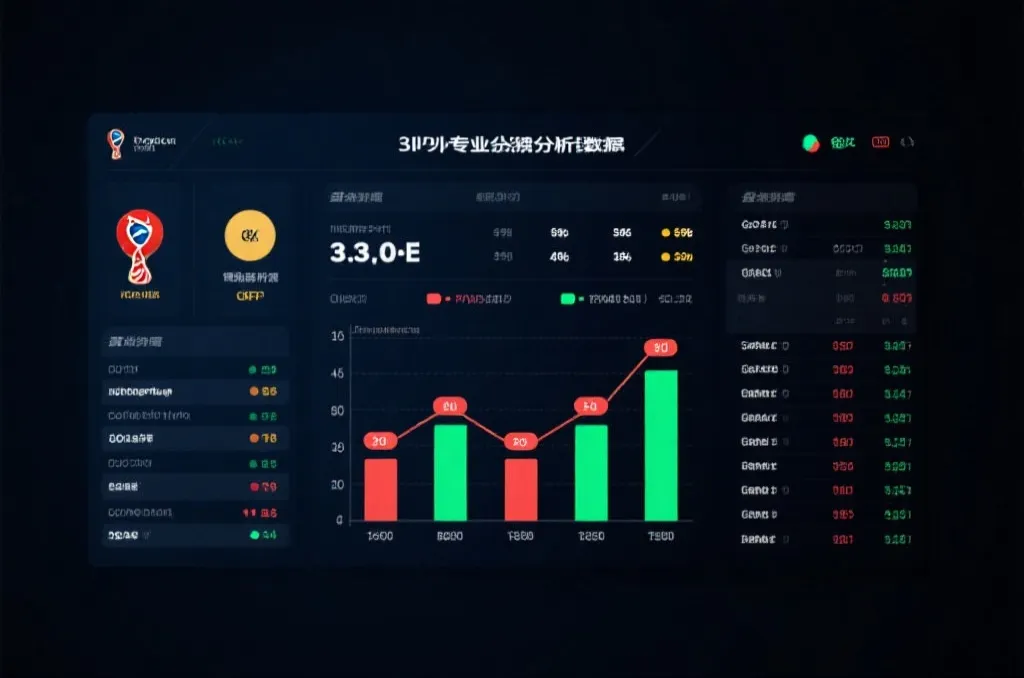 世界杯比赛数据面板与小组积分变化示意